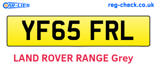 YF65FRL are the vehicle registration plates.