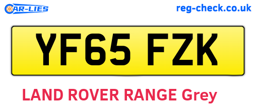 YF65FZK are the vehicle registration plates.