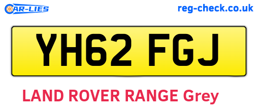 YH62FGJ are the vehicle registration plates.