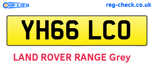 YH66LCO are the vehicle registration plates.