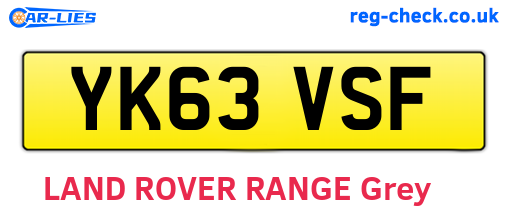 YK63VSF are the vehicle registration plates.