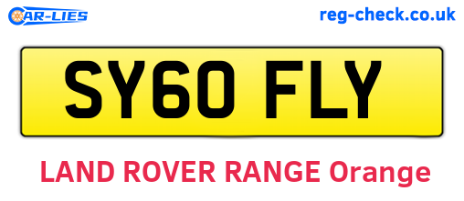 SY60FLY are the vehicle registration plates.