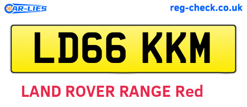 LD66KKM are the vehicle registration plates.