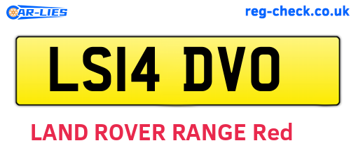 LS14DVO are the vehicle registration plates.