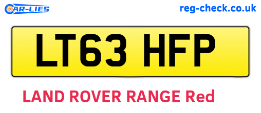 LT63HFP are the vehicle registration plates.