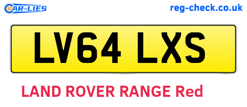 LV64LXS are the vehicle registration plates.