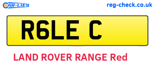 R6LEC are the vehicle registration plates.