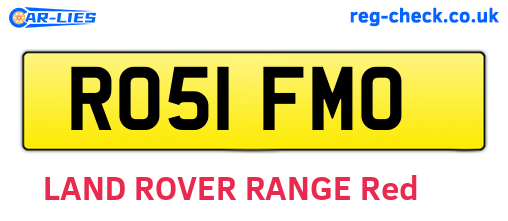 RO51FMO are the vehicle registration plates.