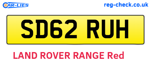 SD62RUH are the vehicle registration plates.