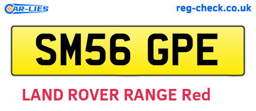 SM56GPE are the vehicle registration plates.