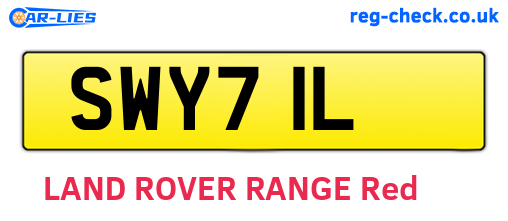 SWY71L are the vehicle registration plates.