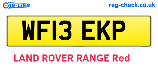 WF13EKP are the vehicle registration plates.