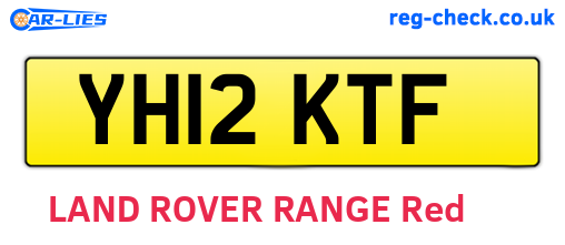 YH12KTF are the vehicle registration plates.