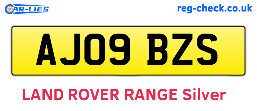 AJ09BZS are the vehicle registration plates.