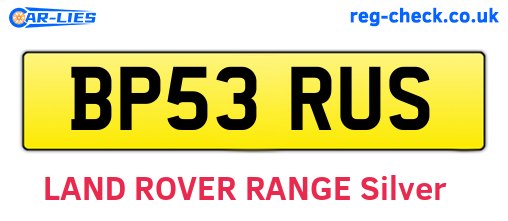 BP53RUS are the vehicle registration plates.