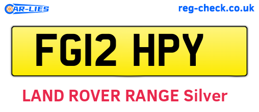 FG12HPY are the vehicle registration plates.