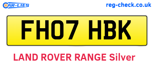 FH07HBK are the vehicle registration plates.
