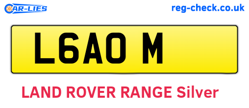 L6AOM are the vehicle registration plates.