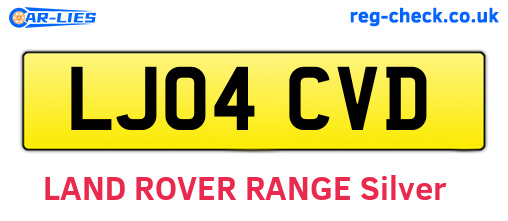 LJ04CVD are the vehicle registration plates.