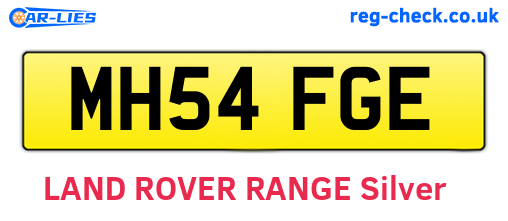 MH54FGE are the vehicle registration plates.