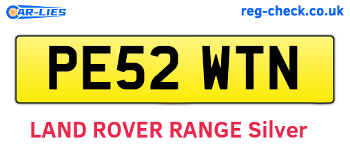 PE52WTN are the vehicle registration plates.