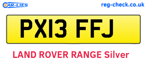 PX13FFJ are the vehicle registration plates.