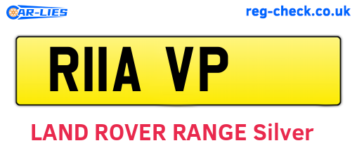 R11AVP are the vehicle registration plates.