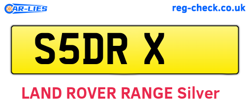 S5DRX are the vehicle registration plates.