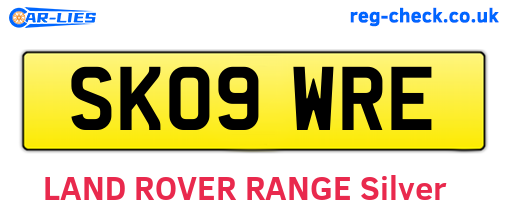 SK09WRE are the vehicle registration plates.