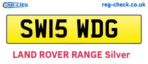 SW15WDG are the vehicle registration plates.