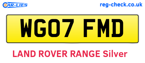 WG07FMD are the vehicle registration plates.
