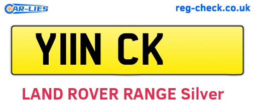 Y11NCK are the vehicle registration plates.