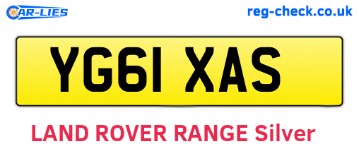 YG61XAS are the vehicle registration plates.