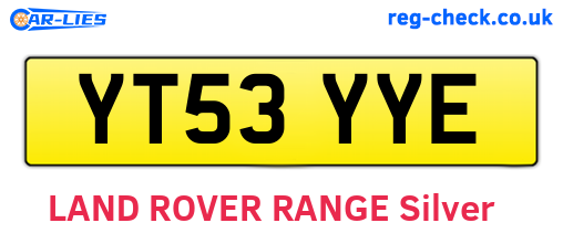 YT53YYE are the vehicle registration plates.
