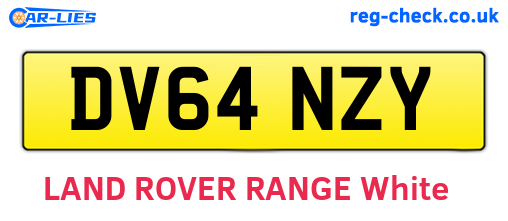 DV64NZY are the vehicle registration plates.