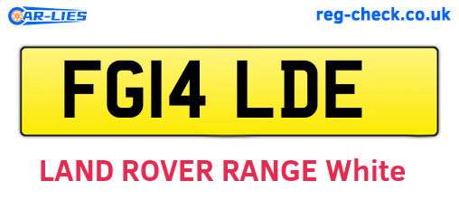 FG14LDE are the vehicle registration plates.