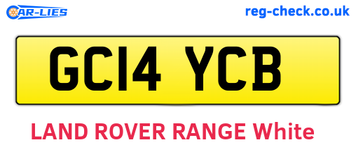 GC14YCB are the vehicle registration plates.