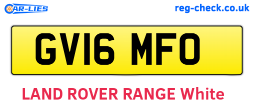 GV16MFO are the vehicle registration plates.