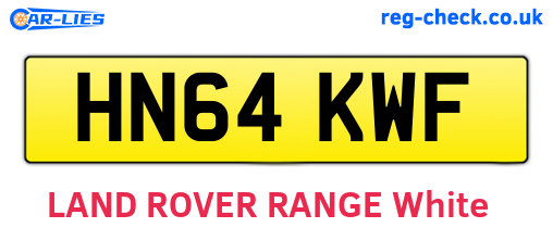 HN64KWF are the vehicle registration plates.