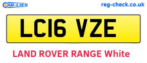 LC16VZE are the vehicle registration plates.