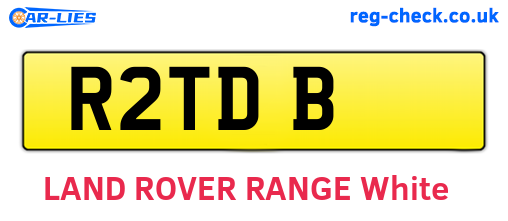 R2TDB are the vehicle registration plates.