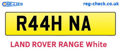 R44HNA are the vehicle registration plates.