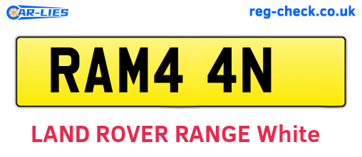 RAM44N are the vehicle registration plates.