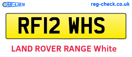 RF12WHS are the vehicle registration plates.