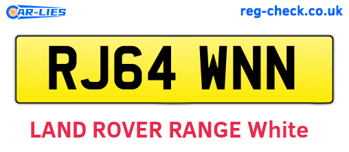RJ64WNN are the vehicle registration plates.