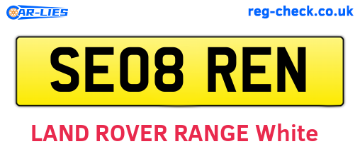 SE08REN are the vehicle registration plates.