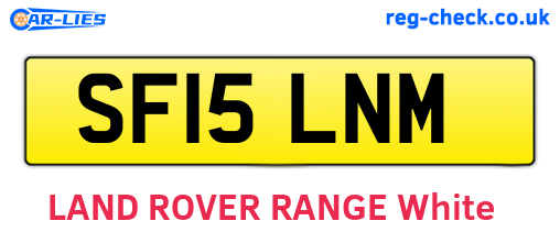 SF15LNM are the vehicle registration plates.