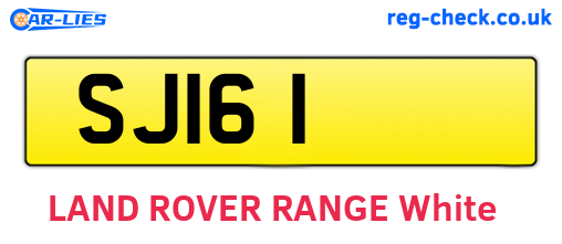 SJI61 are the vehicle registration plates.
