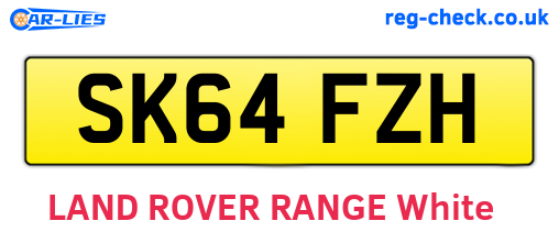 SK64FZH are the vehicle registration plates.