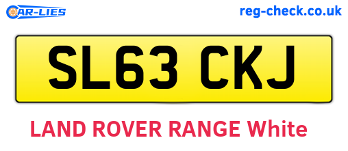 SL63CKJ are the vehicle registration plates.